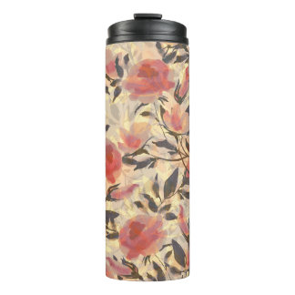 Lente wilde rozen: waterverf. thermosbeker