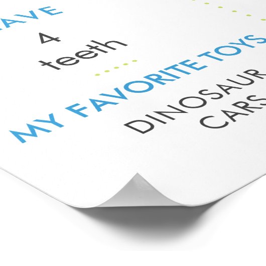 Lente wilde stad 1 jaar geboortedag poster (Hoek)