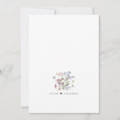  lente Wildflower Meadow Tuin Bruiloft Kaart (Achterkant)