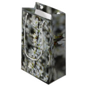 Lente, witte bloesems foto aangepaste geschenkzak klein cadeauzakje (Voorkant Gekanteld)