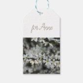 Lente, witte bloesems foto geschenk Labels Cadeaulabel (Voorkant)