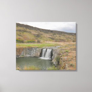 Lente woestijnwaterval Landschapsfoto  Canvas Afdruk