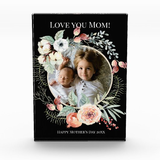 Lente Wreater Moederdag Foto Acrylblok (Voorkant)