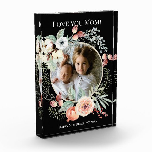 Lente Wreater Moederdag Foto Acrylblok (Links)