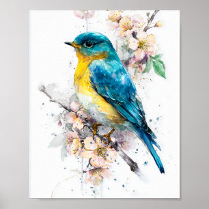Lente Zangvogel Poster