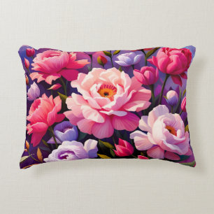 Lente Zen Zonsopgang Roze Bloesem Tuin Accent Kussen