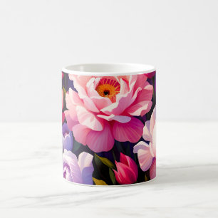 Lente Zen Zonsopgang Roze Bloesem Tuin  Koffiemok