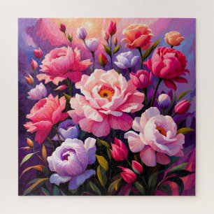 Lente Zen Zonsopkomst Roze Bloesem Tuin Legpuzzel