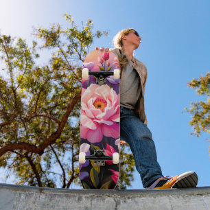 Lente Zen Zonsopkomst Roze Bloesem Tuin  Persoonlijk Skateboard