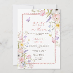 Lente Zomer Baby in Bloom Baby Shower Kaart