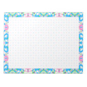 Lente Zomer Blauw Roze Dot Grid BuJo Planner Notitieblok (Voorkant)