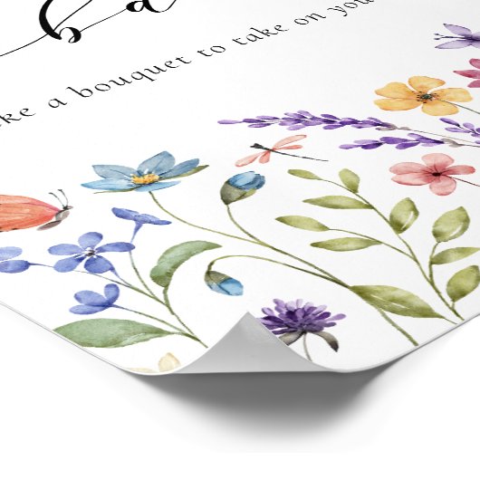 Lente Zomer Bloem Bruidsdouche Bloem Bar Post Poster (Hoek)