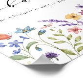 Lente Zomer Bloem Bruiloft Borrel Bloem Bar Berich Poster (Hoek)