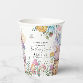 Lente Zomer Bloem 'Kleine Feeën Meisje Verjaardag Papieren Bekers