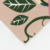 Lente Zomer Bloem Roze Flamingo Fleece Deken (Hoek)