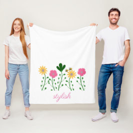 Lente & Zomer Bloemen aanpassen meisjes Fleece Deken