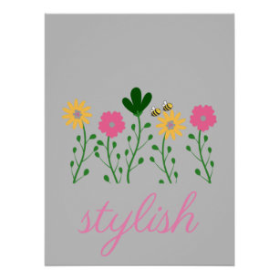 Lente & Zomer Bloemen aanpassen meisjes Perfect Poster