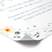 Lente Zomer Bloemen Baby shower Tijd Capsule Poster (Hoek)