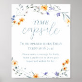 Lente Zomer Bloemen Baby shower Tijd Capsule Poster (Voorkant)