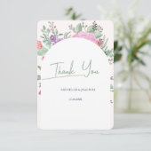 Lente Zomer Bloemen Boho Tuin Dank u kaart (Staand voorkant)