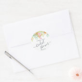 Lente Zomer Bloemen | Bruidsdouche Ronde Sticker (Envelop)