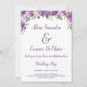 Lente Zomer Bloemen Casual Huwelijksuitnodiging Kaart (Voorkant)