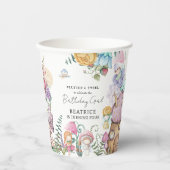 Lente Zomer Bloemen 'Kleine feeën Meisje Verjaarda Papieren Bekers (Voorkant)