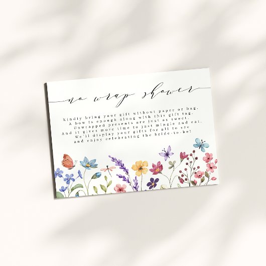 Lente Zomer Bloementuin Geen Wrap Vrijgezellenfees Informatiekaartje
