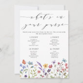 Lente Zomer Bloemig Wat zit er in je tas spel Kaart (Voorkant)