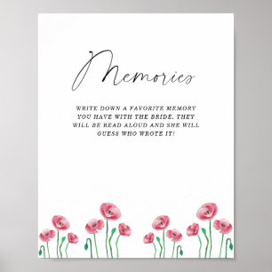 Lente zomer bloemige herinneringen met de bruid poster