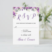 Lente Zomer Bloemige RSVP Antwoord Reactie Kaart (Staand voorkant)