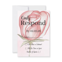 Lente Zomer Blush Roze Tuin Bruiloft RSVP