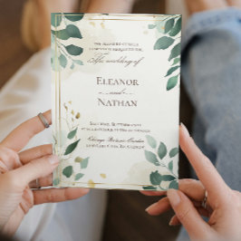 Lente zomer bruiloft en groene bladeren kaart