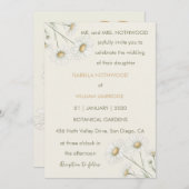 Lente, Zomer Daisy Bloemen Retro Boho Kaart (Voorkant / Achterkant)