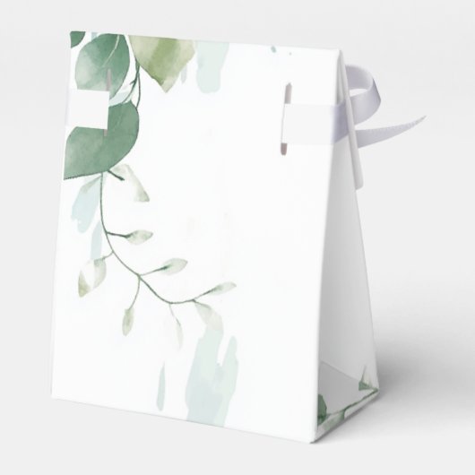 Lente Zomer groene bladeren Bedankdoosjes (Achterkant)