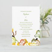 Lente Zomer Herfst Kleurrijke Leaf 2024 Boho Bruil Kaart (Staand voorkant)