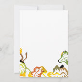 Lente Zomer Herfst Kleurrijke Leaf 2024 Boho Bruil Kaart (Achterkant)