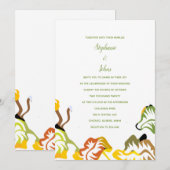 Lente Zomer Herfst Kleurrijke Leaf 2024 Boho Bruil Kaart (Voorkant / Achterkant)