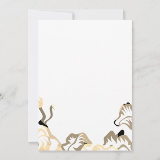 Lente Zomer Herfst Leaf Boho Minimal Bruiloft Kaart (Achterkant)