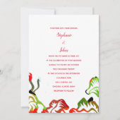 Lente Zomer Herfst Rood Wit Kleurrijke Boho Bruilo Kaart (Voorkant)