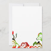 Lente Zomer Herfst Rood Wit Kleurrijke Boho Bruilo Kaart (Achterkant)