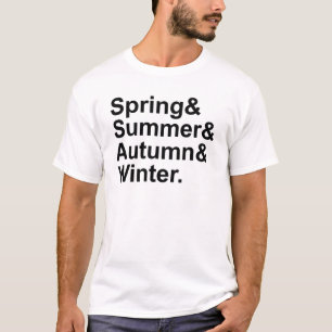 Lente Zomer Herfst Winter Vier Seizoenen T-shirt