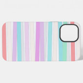 Lente zomer kleuren in strepen iPhone hoesje (Achterkant horizontaal)