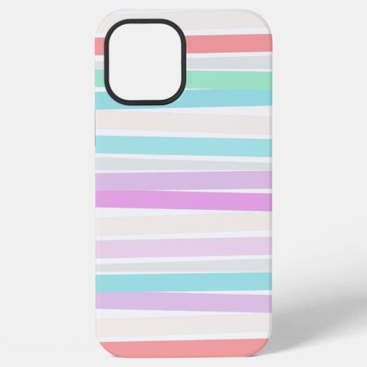 Lente zomer kleuren in strepen iPhone hoesje (Achterkant)