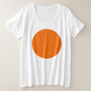 Lente Zomer Kleuren Tangelo Grote Maat T-shirt