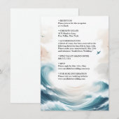 Lente Zomer Ocean Beach Bestemming Bruiloft Informatiekaartje (Voorkant / Achterkant)