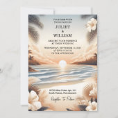 Lente Zomer Ocean Beach Bestemming Bruiloft Kaart (Voorkant)