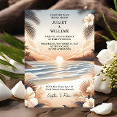 Lente Zomer Ocean Beach Bestemming Bruiloft Kaart