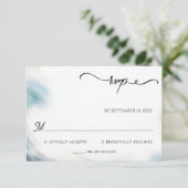 Lente Zomer Ocean Beach Bestemming Bruiloft RSVP Kaartje (Staand voorkant)