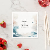 Lente Zomer Ocean Beach Bestemming Bruiloft Servet (Insitu)